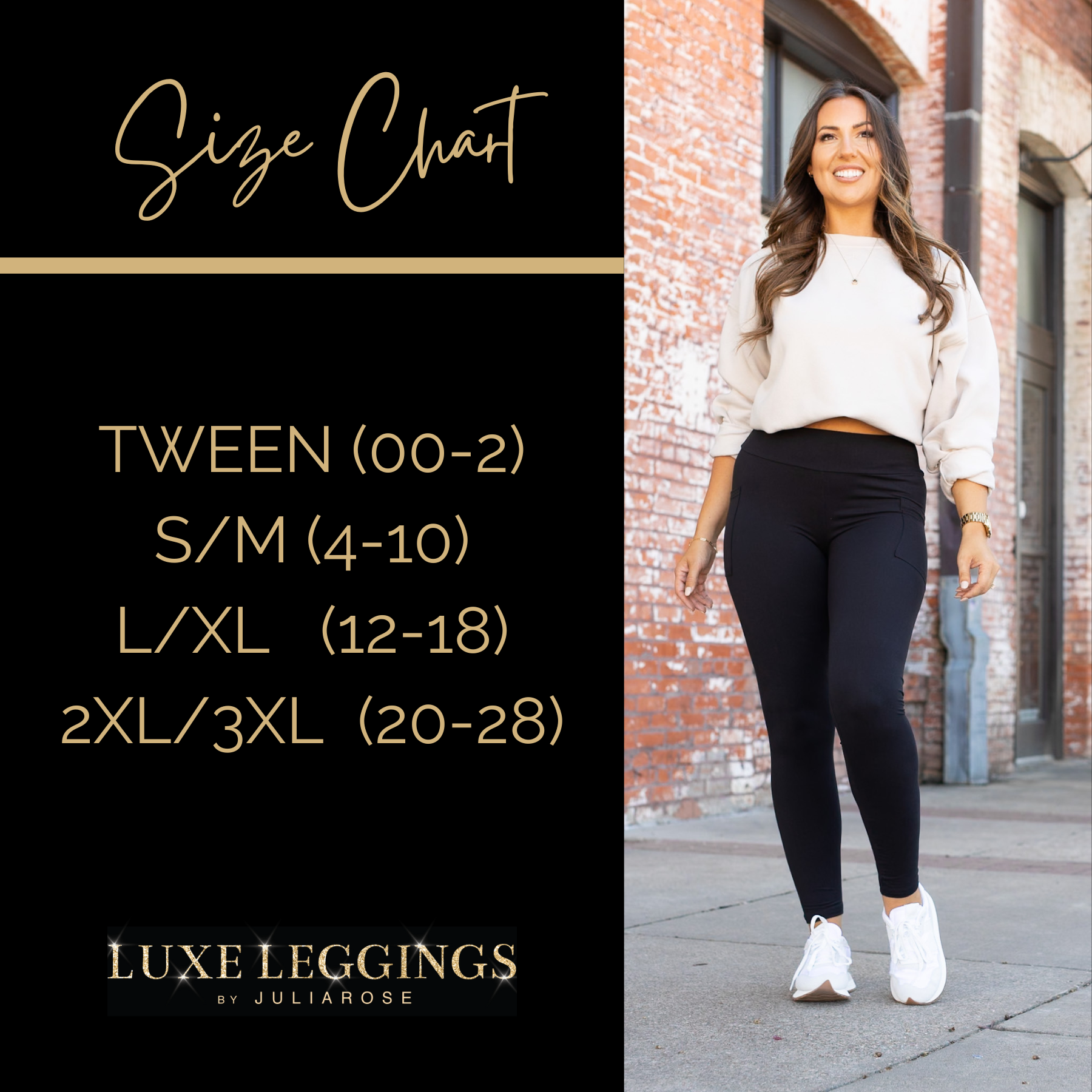 The Deluxe Paige Fold-over, Tummy Control Leggings - Luxe Leggings by Julia Rose®