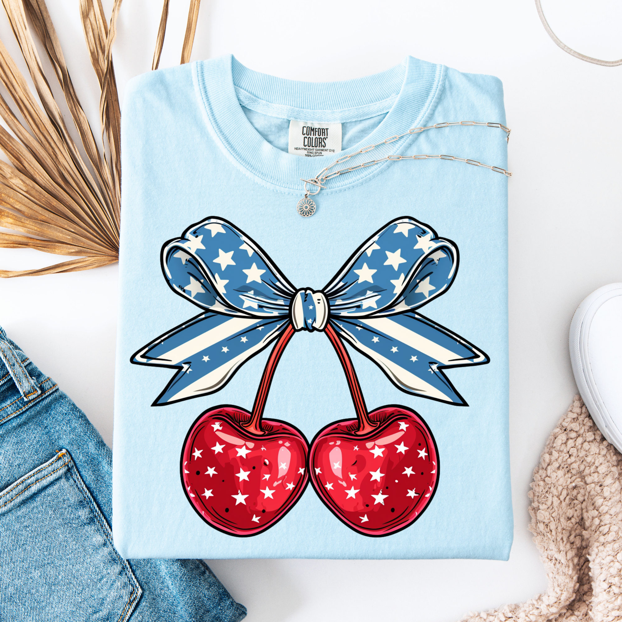 Patriotic Cherries Graphic Tee