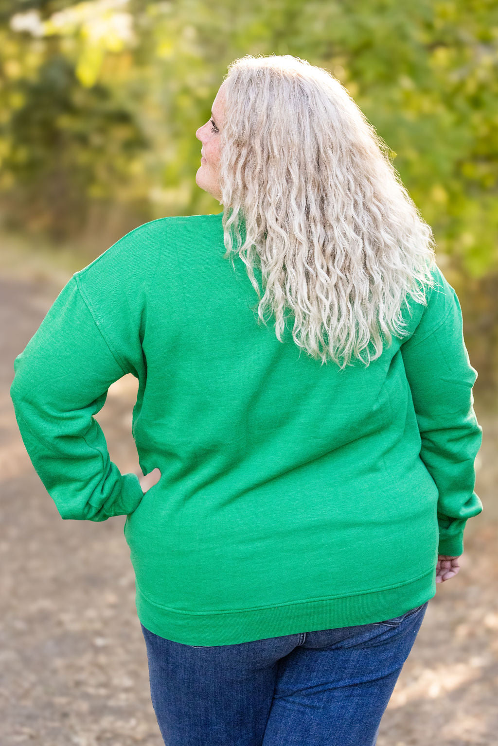 IN STOCK Vintage Wash Pocket Pullover - Green