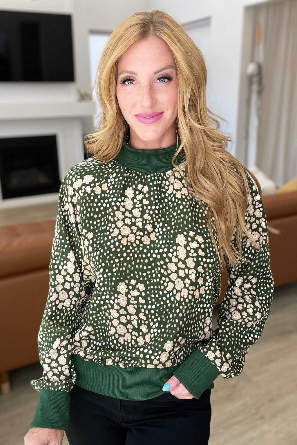 Where Are We Going Mock Neck Pullover