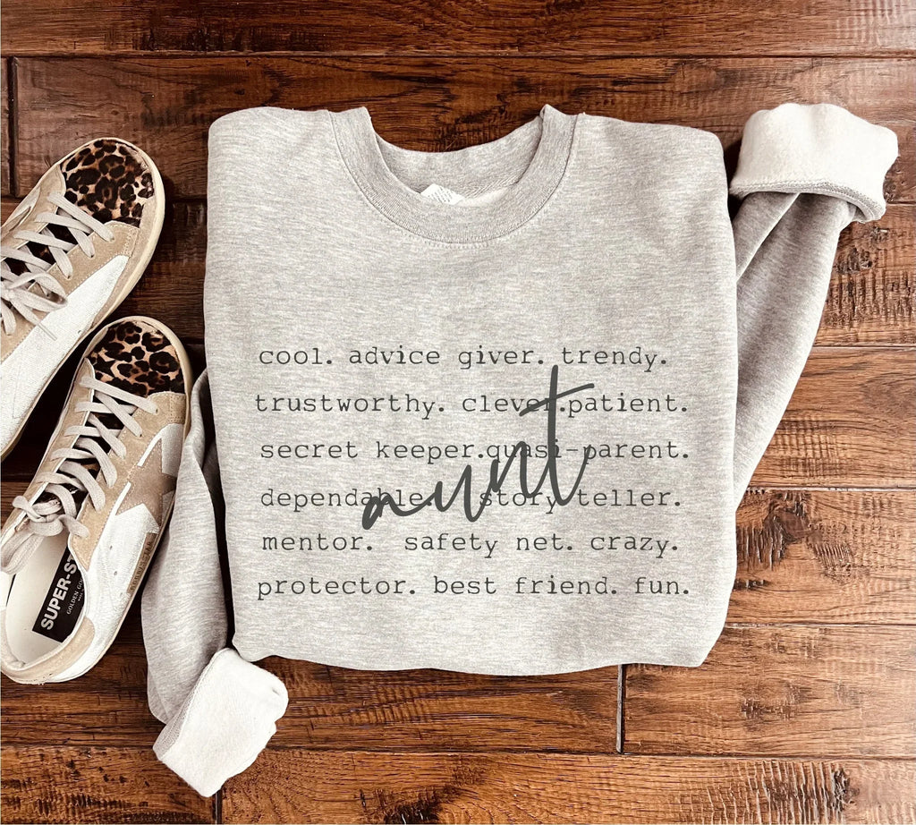 Aunt Words Sweatshirt in Two Colors