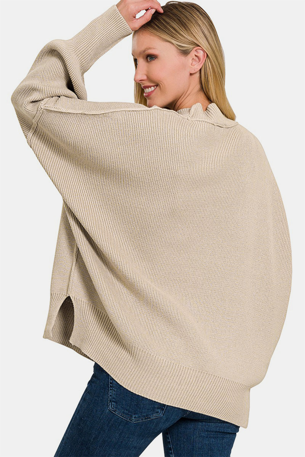 Cozy Mornings Side Sit Oversize Sweater