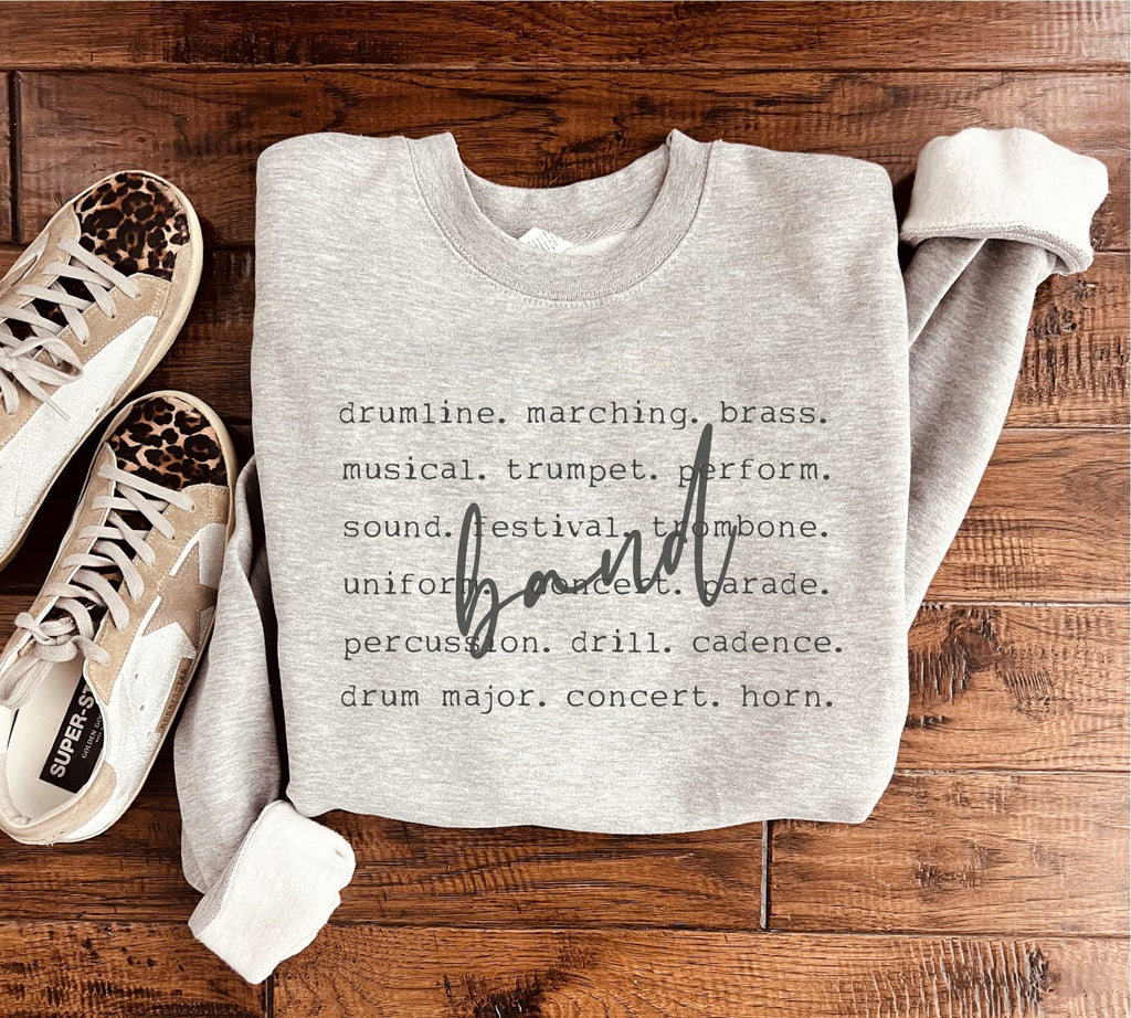 Band Words Sweatshirt in Two Colors