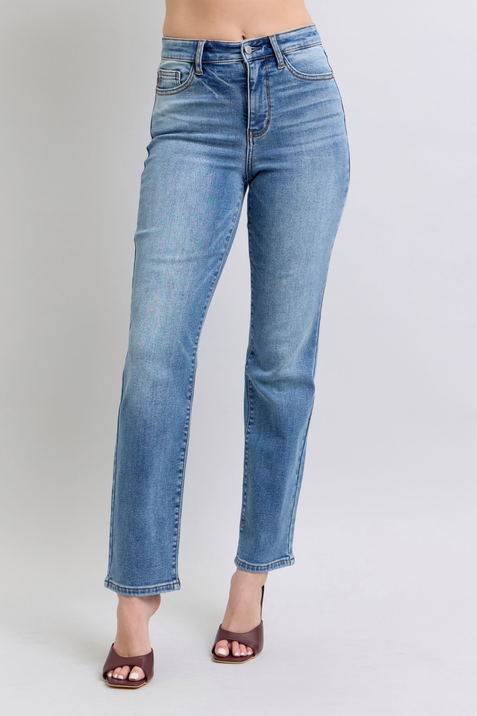 Springtime Judy Blue Vintage Wash Straight Jeans