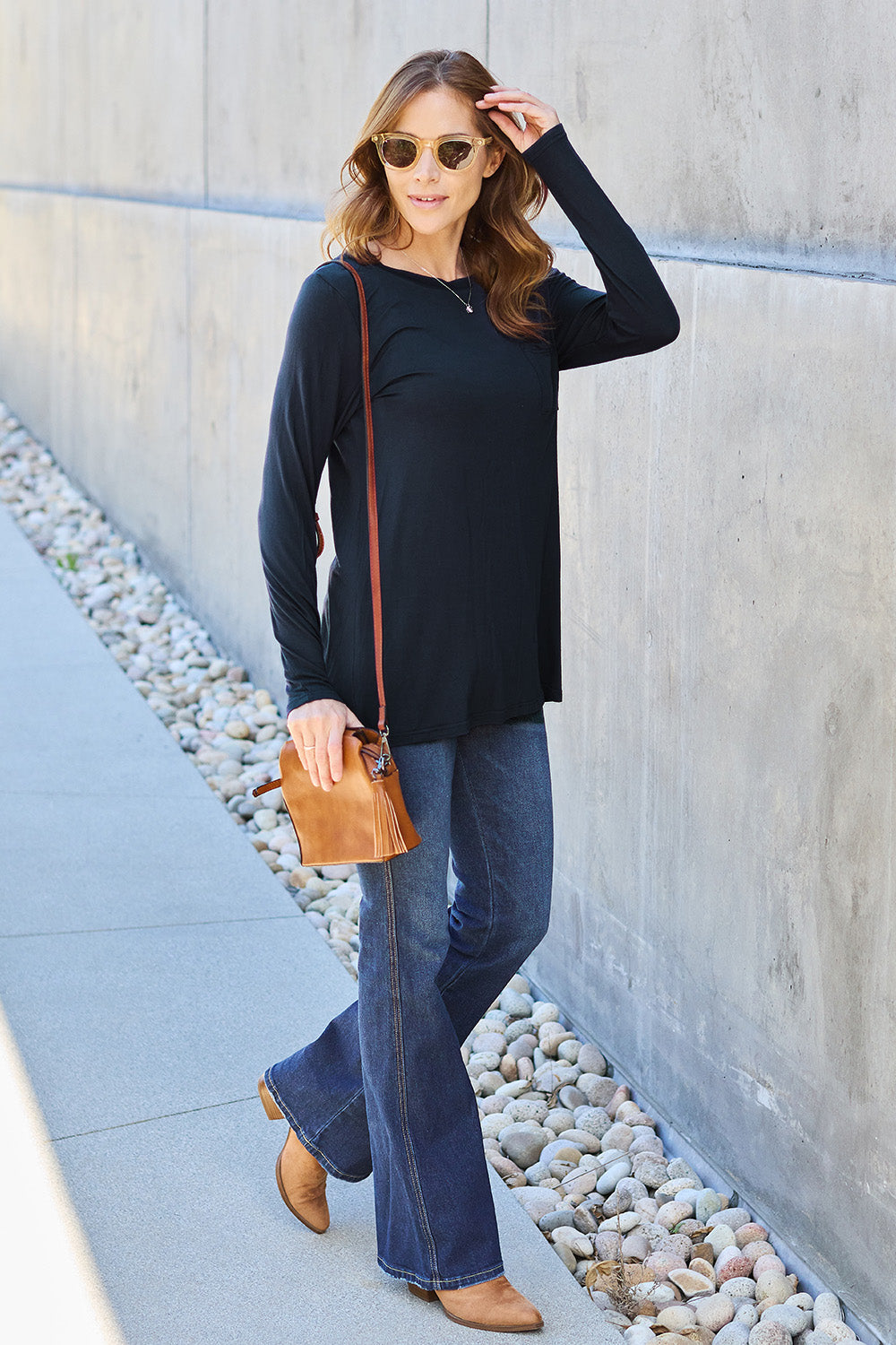 Black Friday Round Neck Long Sleeve Top