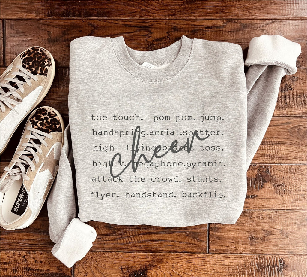 Cheer Words Sweatshirt in Two Colors