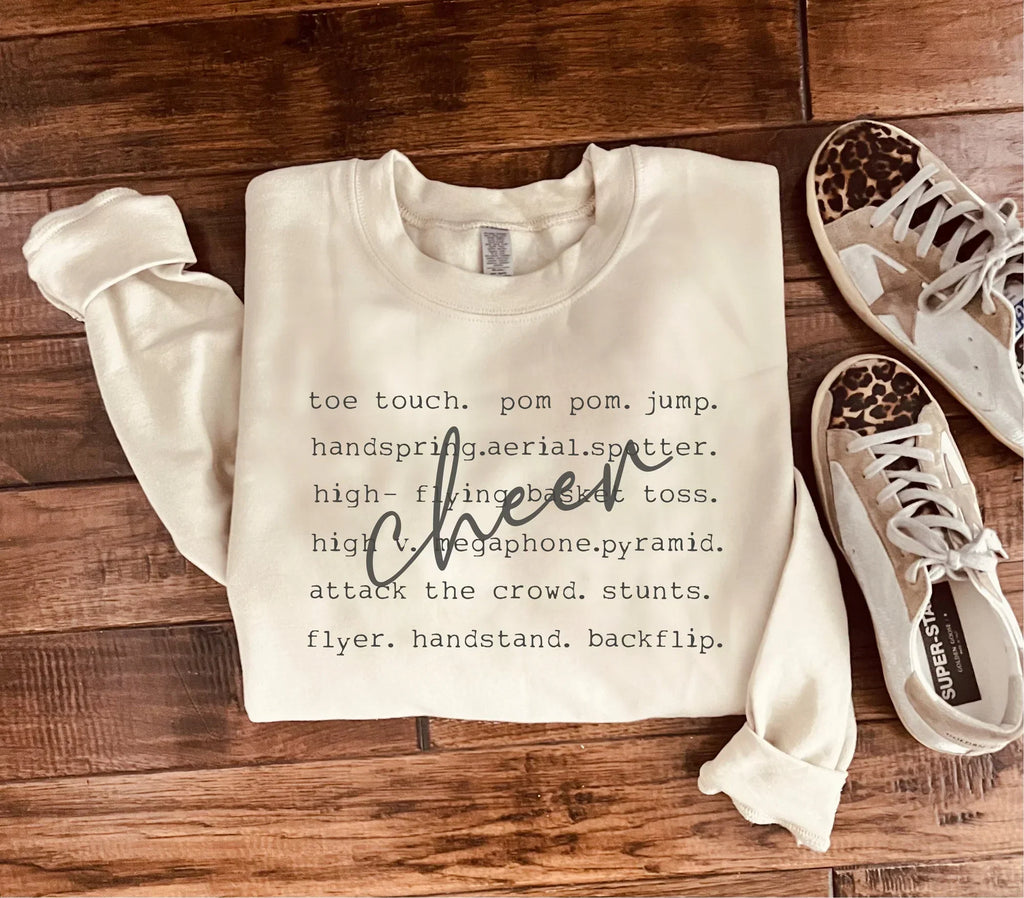 Cheer Words Sweatshirt in Two Colors