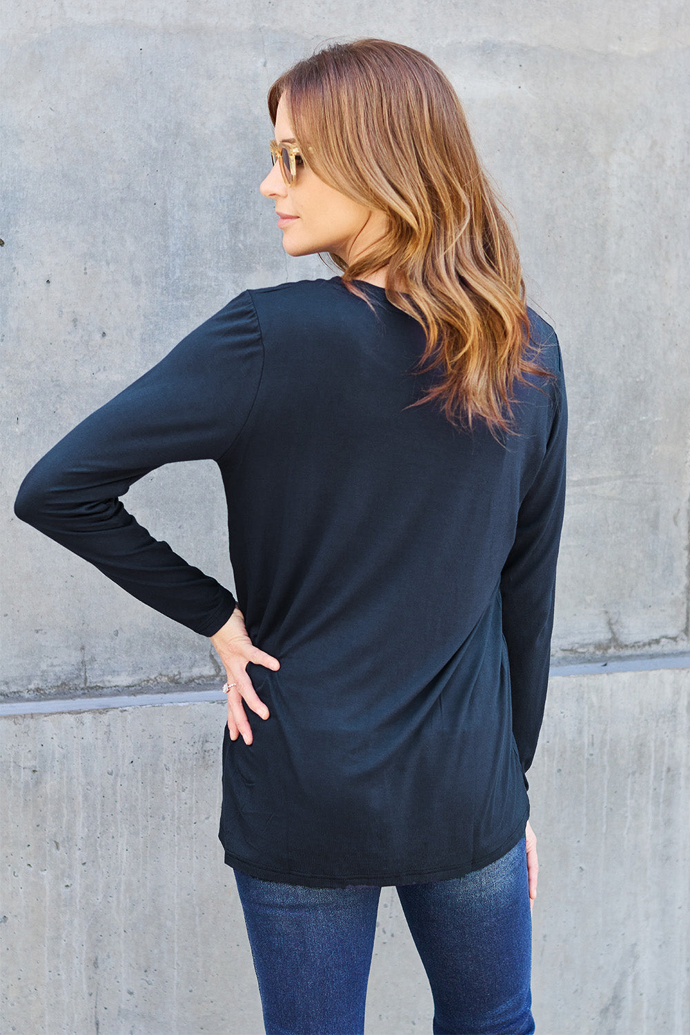 Black Friday Round Neck Long Sleeve Top