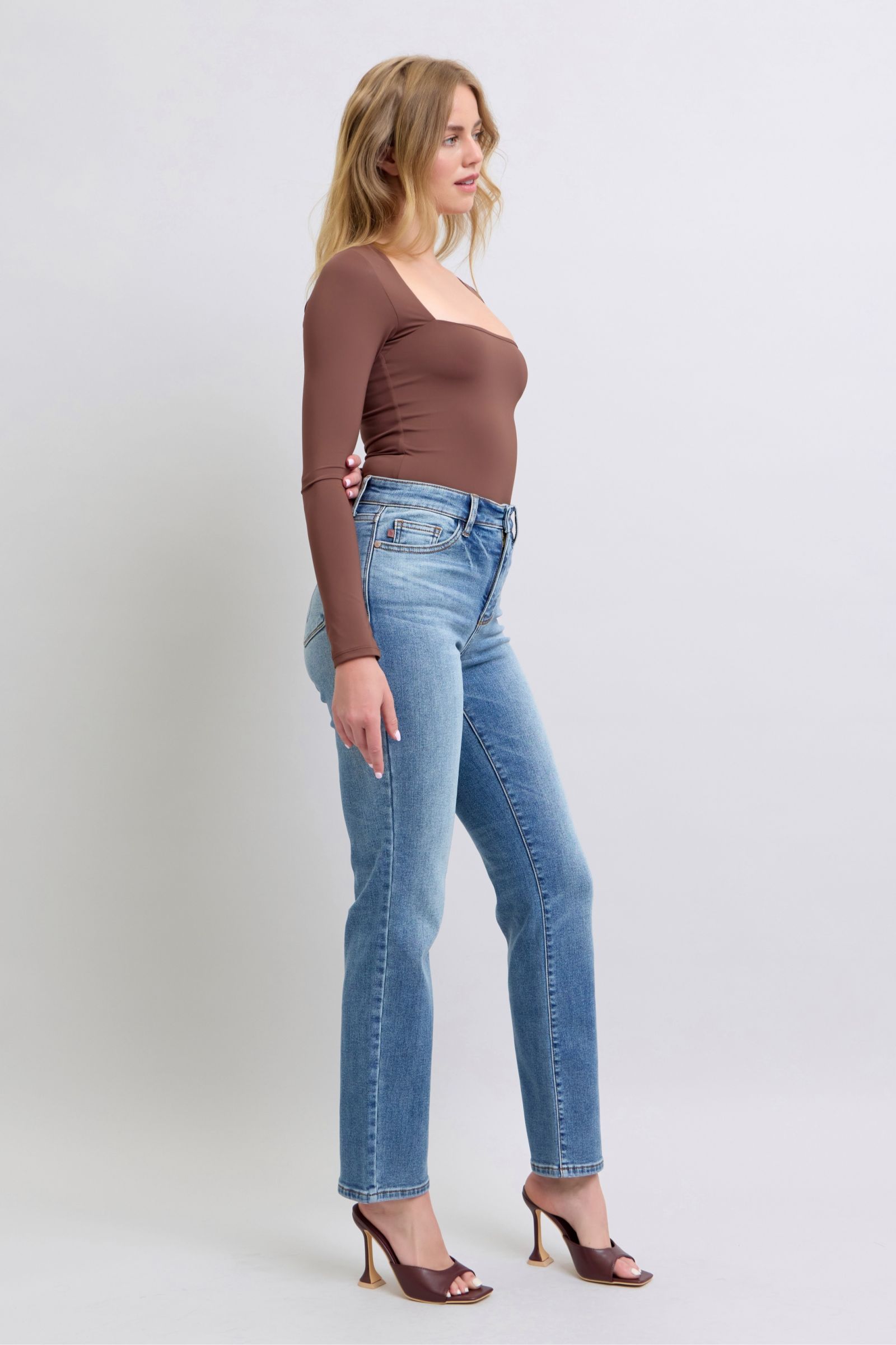 Springtime Judy Blue Vintage Wash Straight Jeans