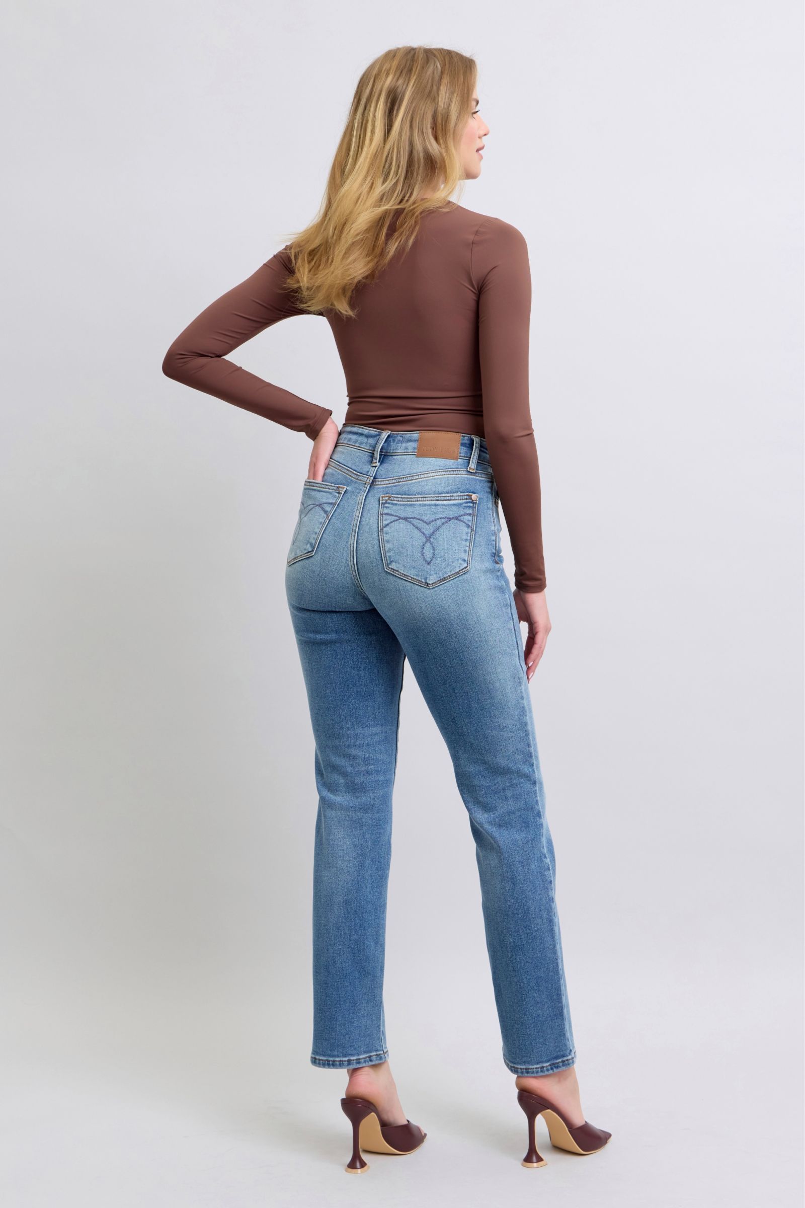 Springtime Judy Blue Vintage Wash Straight Jeans