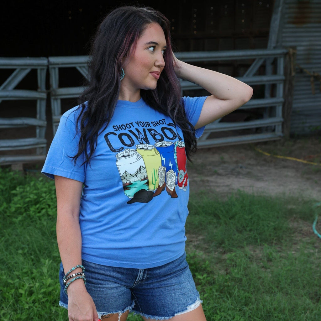 FestiviTees Women - Apparel - Shirts - T-Shirts Shoot Your Shot Cowboy Soft Graphic Tee