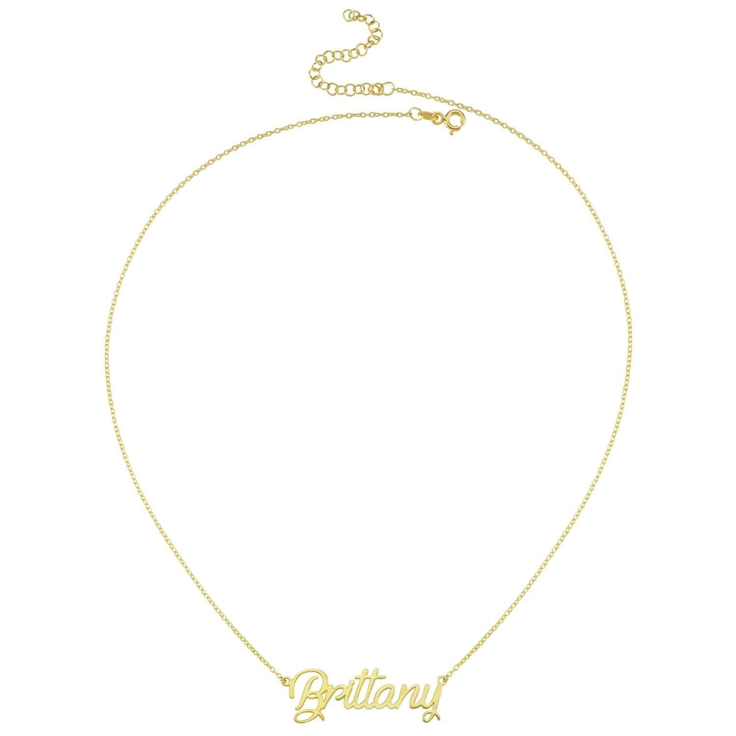 Custom Cursive Nameplate Necklace - Wholesale JEWELRY The Sis Kiss