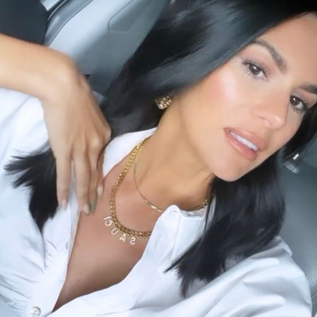 Customized Bold Curb Chain Name Necklace JEWELRY The Sis Kiss