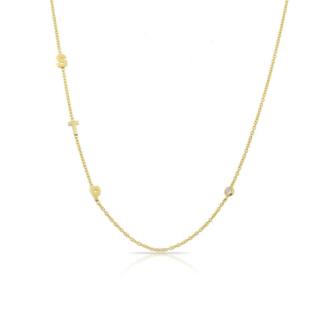 Water Resistant Custom Mini Love Letters Necklace