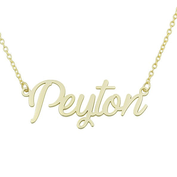 Custom Cursive Nameplate Necklace - Wholesale JEWELRY The Sis Kiss