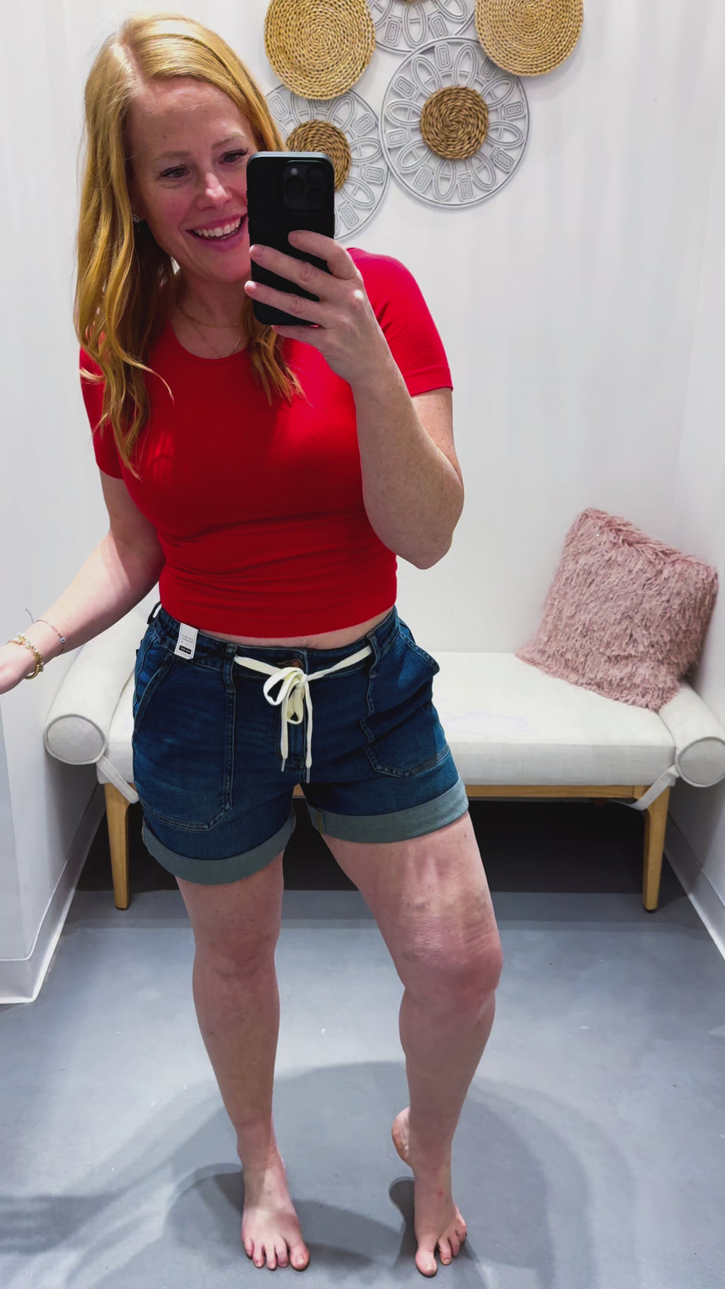 Adventure Calls Judy Blue Full Size High Rise Cuff Denim Shorts