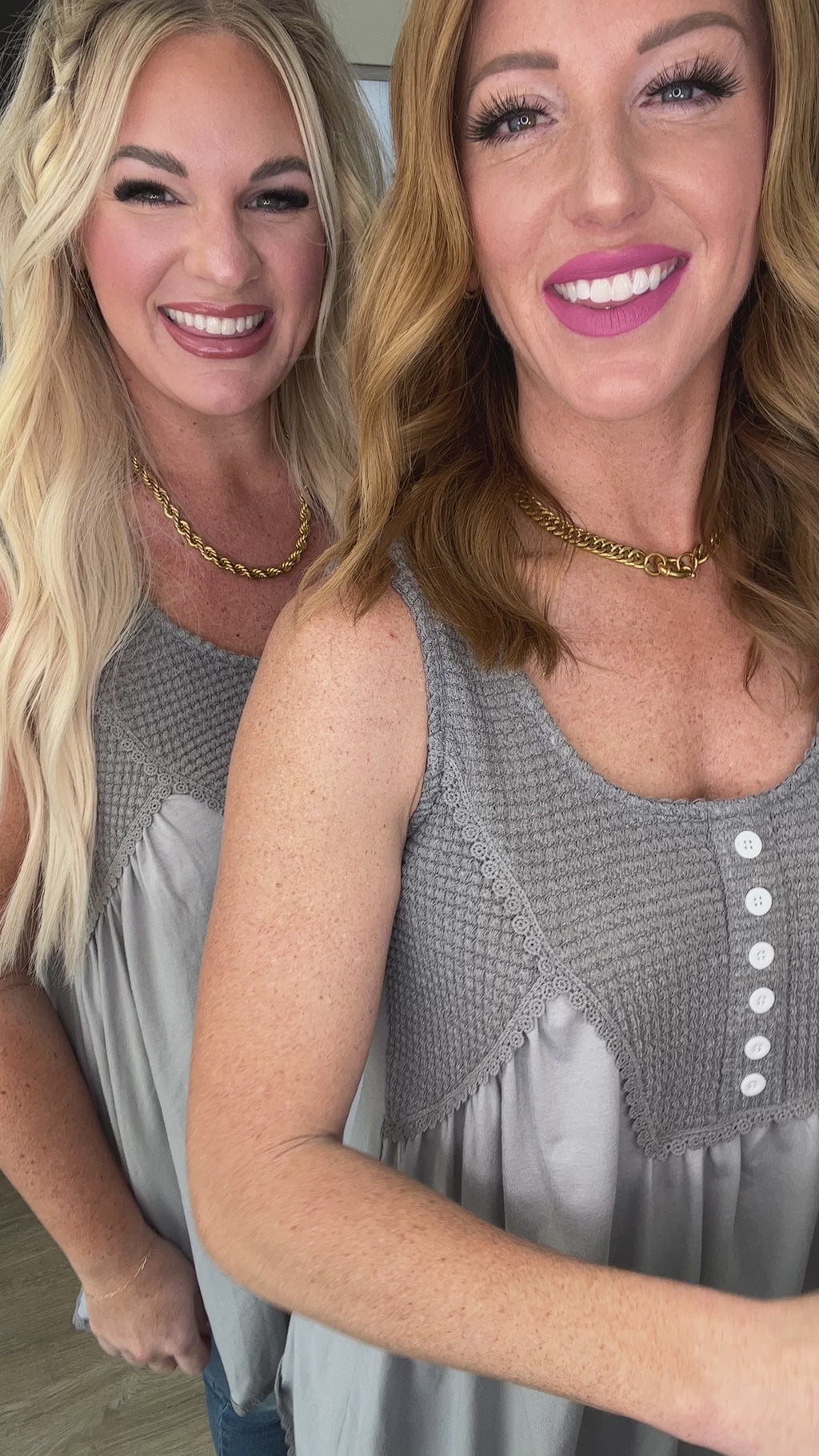 Swing With Me Waffle Knit Swing Tank