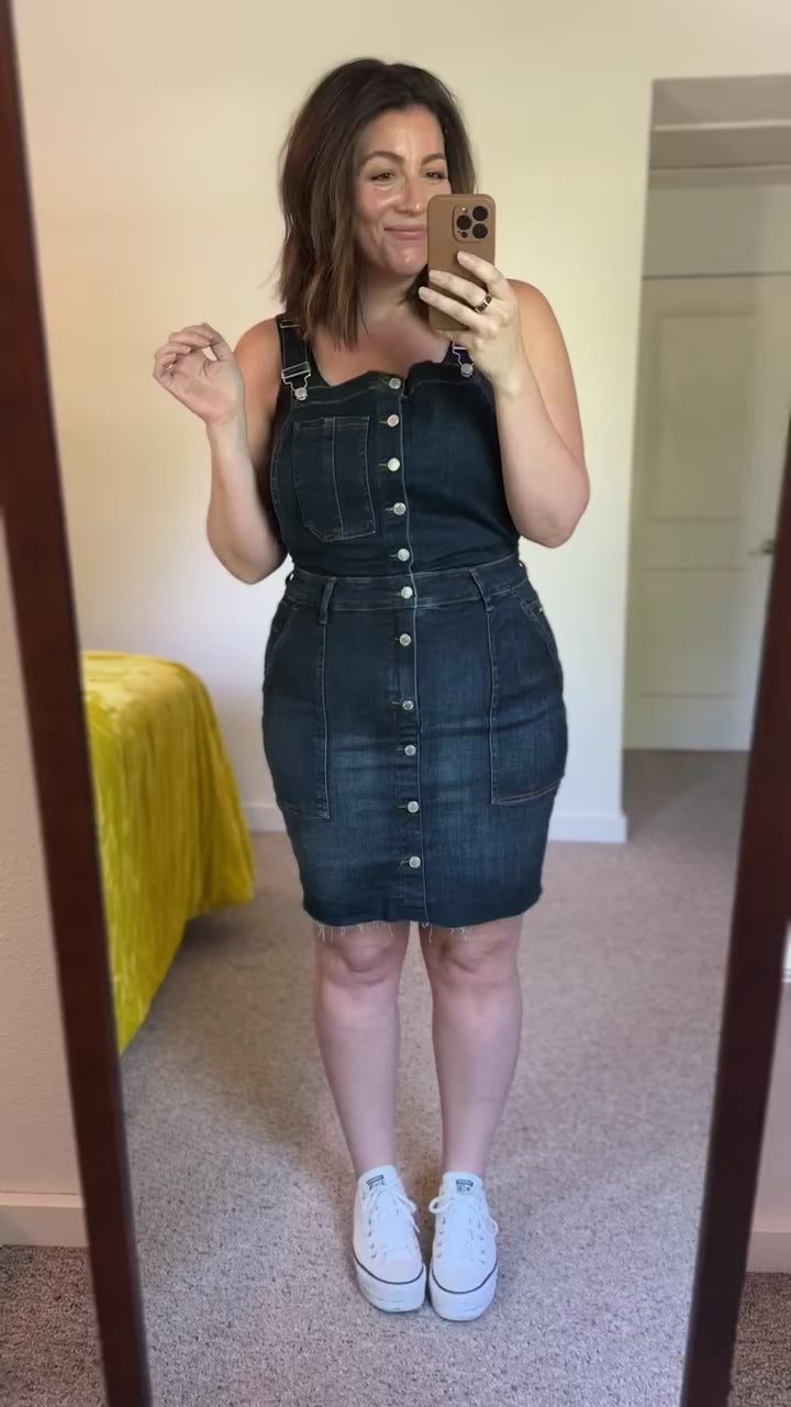 Agnes Denim Overall Dress