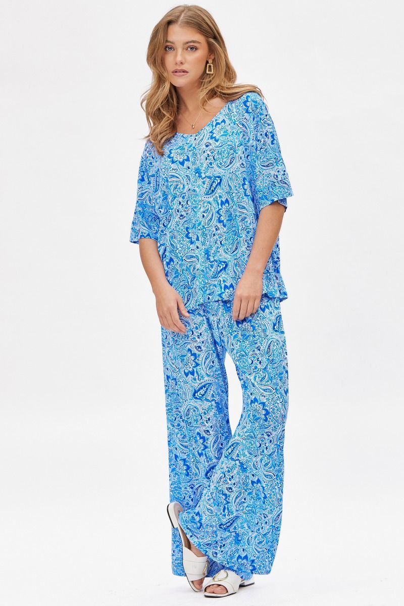 Dear Scarlett Cabana Set in PaisleyRoyal Blue