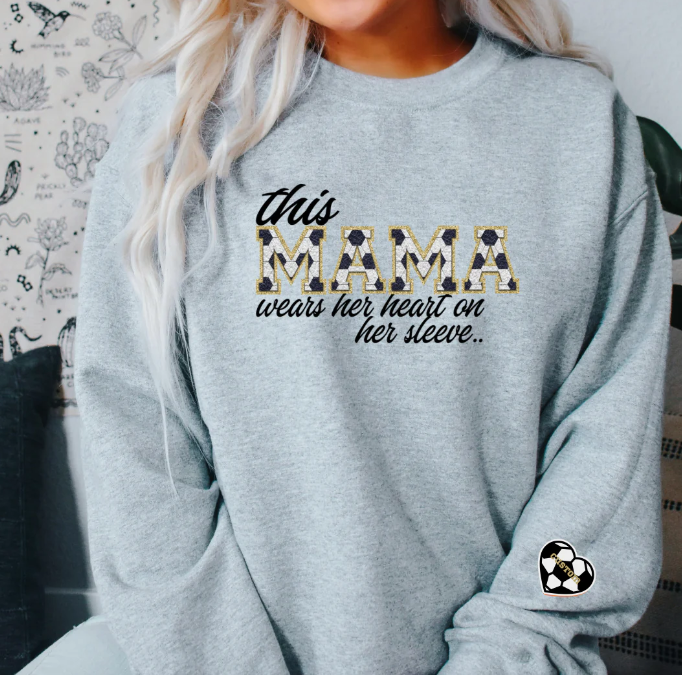 This Mama Wears her Heart Soccer Custom