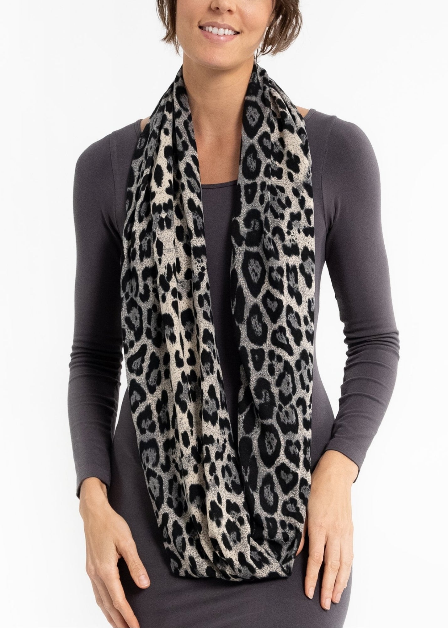 Au Naturel Leopard Infinity Scarf