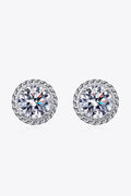 1 Carat Moissanite Round Stud Earrings