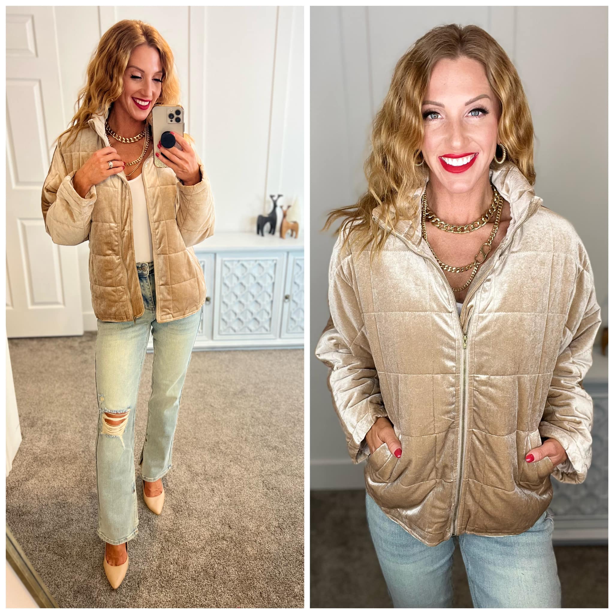 Nights On Broadway Jacket in Taupe