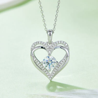 Blinding Love 1.2 Carat 925 Sterling Silver Heart Necklace