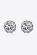 2 Carat Moissanite 925 Sterling Silver Stud Earrings