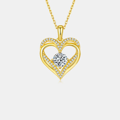 Blinding Love 1.2 Carat 925 Sterling Silver Heart Necklace