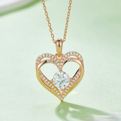 Blinding Love 1.2 Carat 925 Sterling Silver Heart Necklace