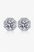 2 Carat Moissanite 925 Sterling Silver Stud Earrings