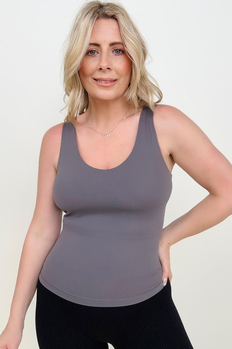 11 Colors - FawnFit Medium Length Lift Tank 2.0 with Built-in Bra