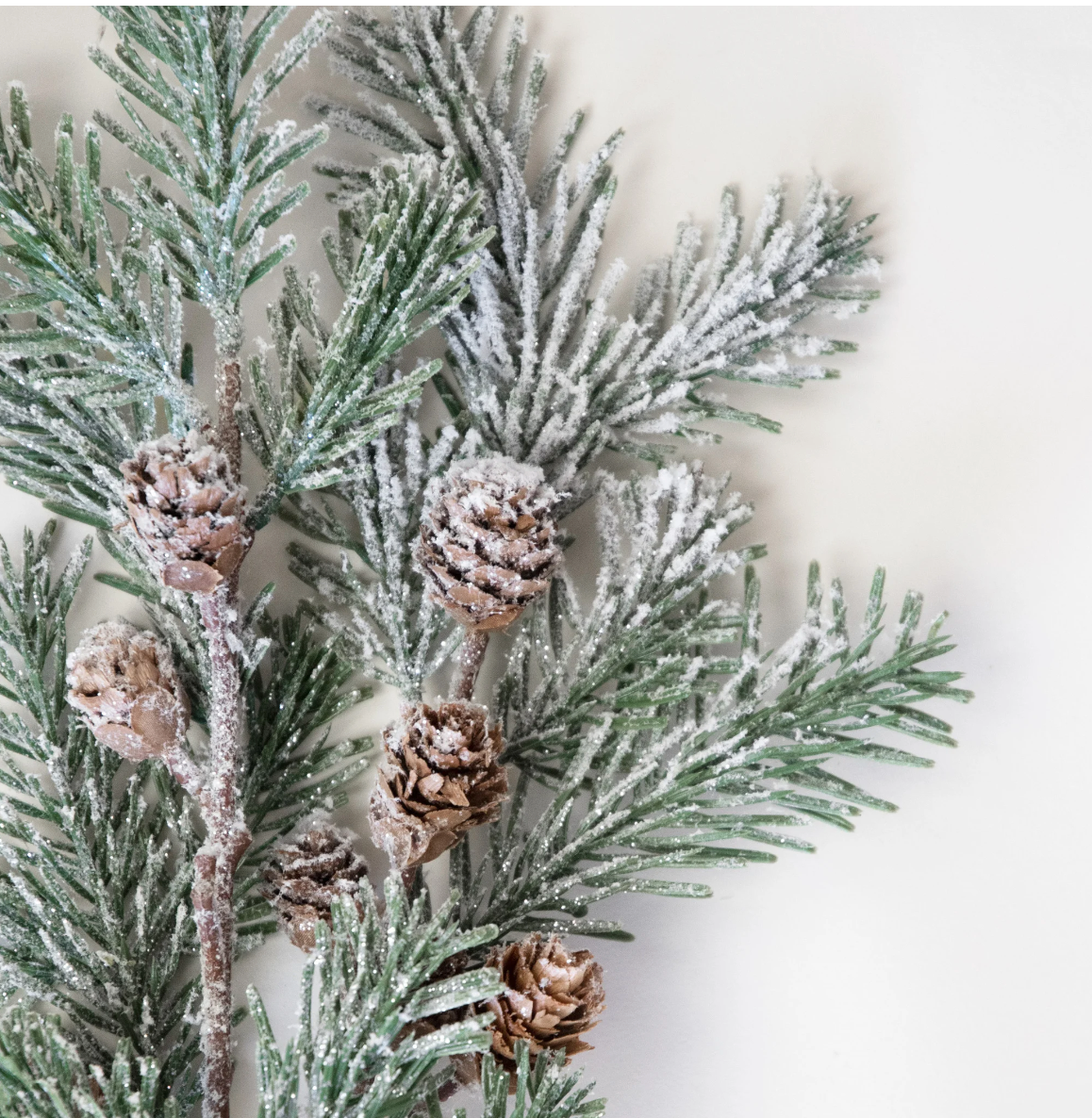 Frosted Pine Cone & Needle Bundle