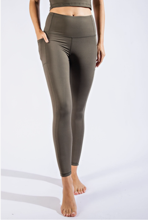 Butter Soft Basic Full Length Leggings with Pockets