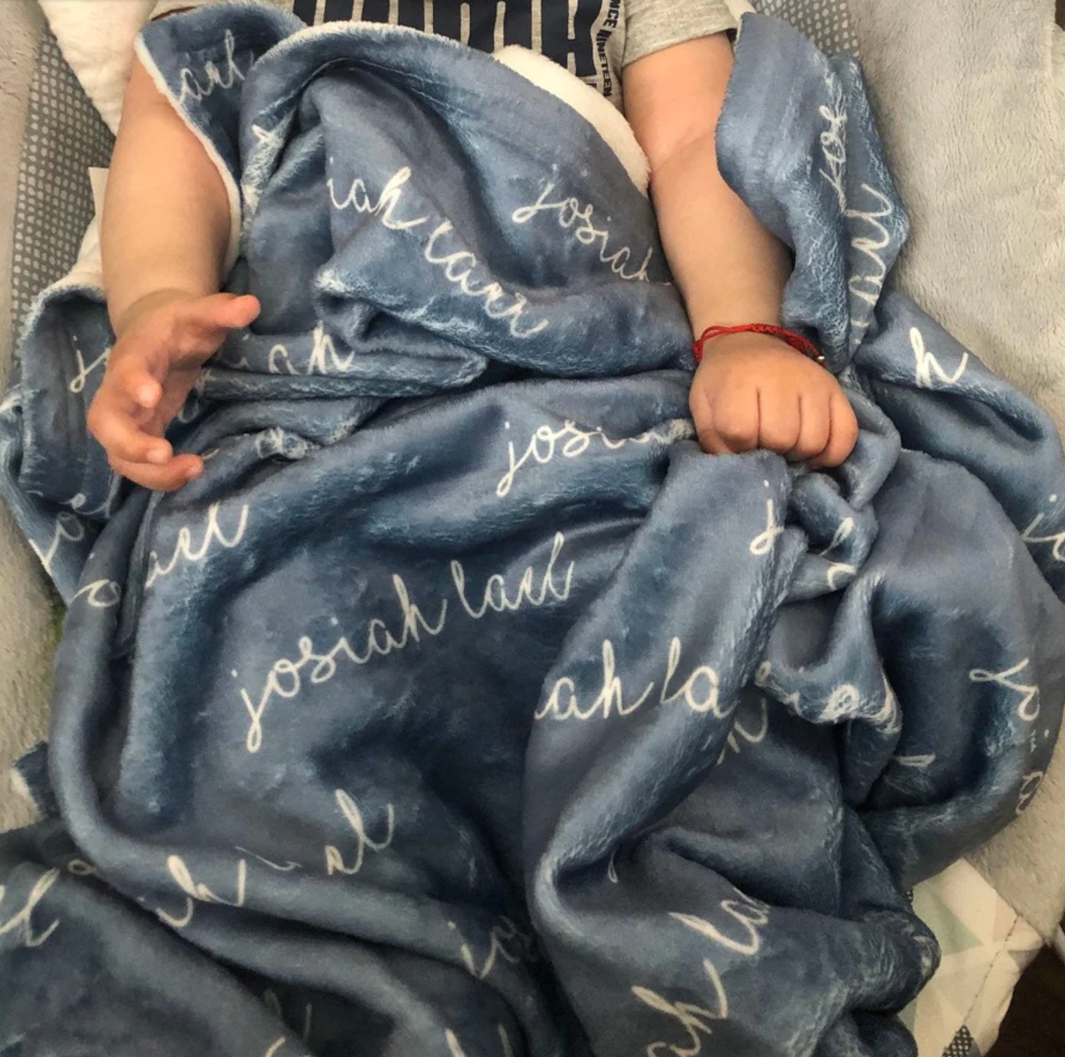 Personalized Repeating Name Plush Minky Blanket - Design It Yourself Font & Color Selection
