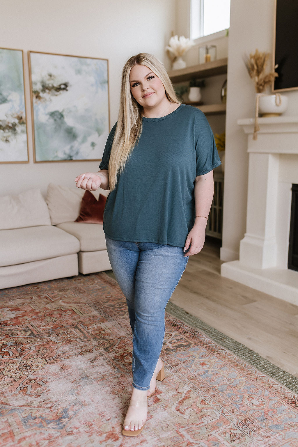 Betsy High Rise Tummy Control Shield Pocket Skinny Jeans