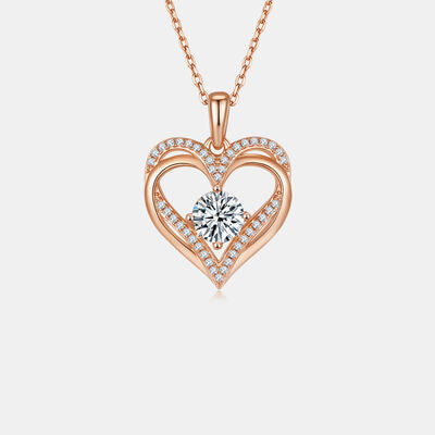 Blinding Love 1.2 Carat 925 Sterling Silver Heart Necklace