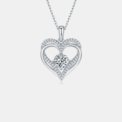 Blinding Love 1.2 Carat 925 Sterling Silver Heart Necklace