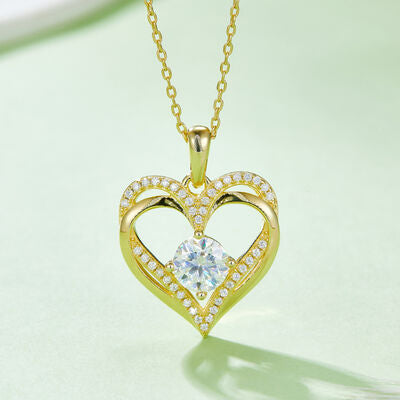 Blinding Love 1.2 Carat 925 Sterling Silver Heart Necklace