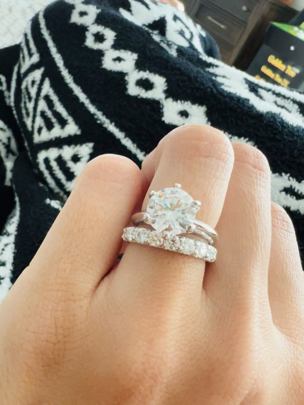 All About the Details Eternity Moissanite 2.1 Carat Ring