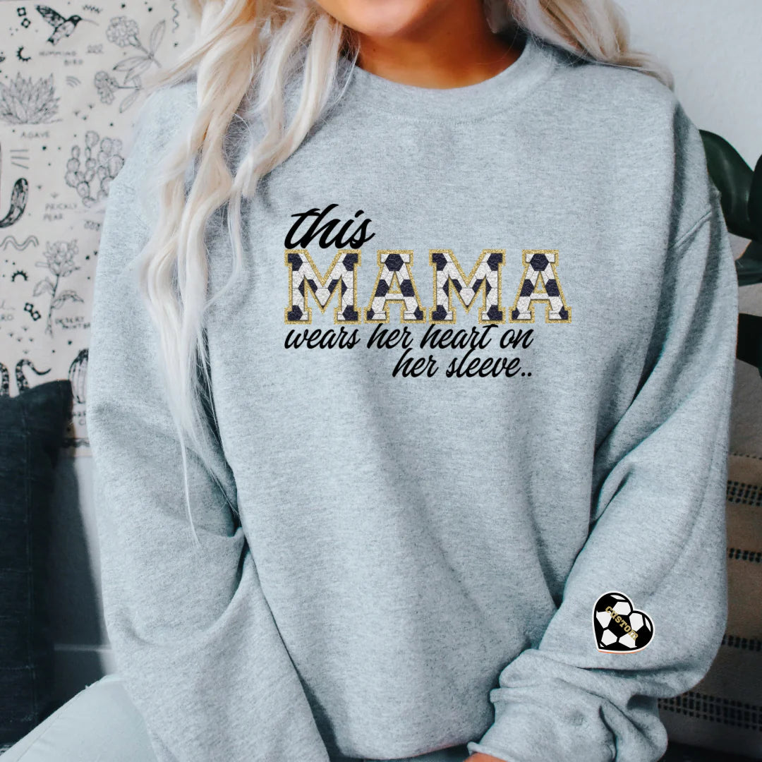 This Soccer Mama Wears Her Heart on Her Sleeve Made to Order Personalized Graphic