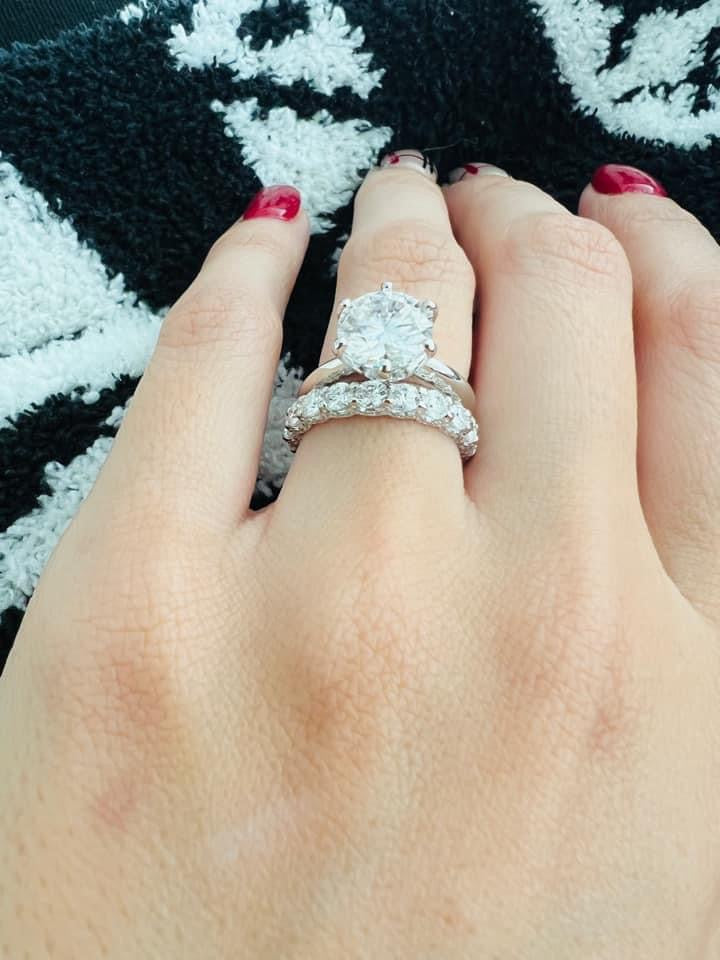 Brilliant Star 925 Sterling Silver Moissanite 6-Prong Ring