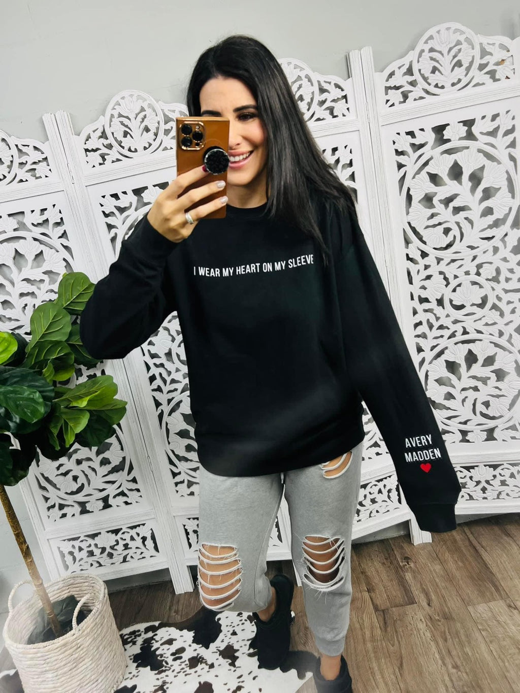 Heart on My Sleeve Made to Order Personalized Sweatshirt